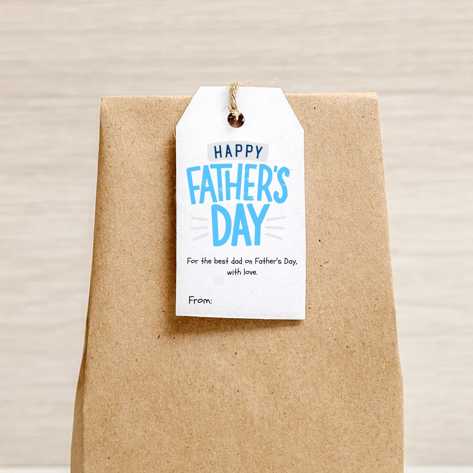 Father's Day Gift Tag Printable Modern Minimalist Favor Tag for Dad ...