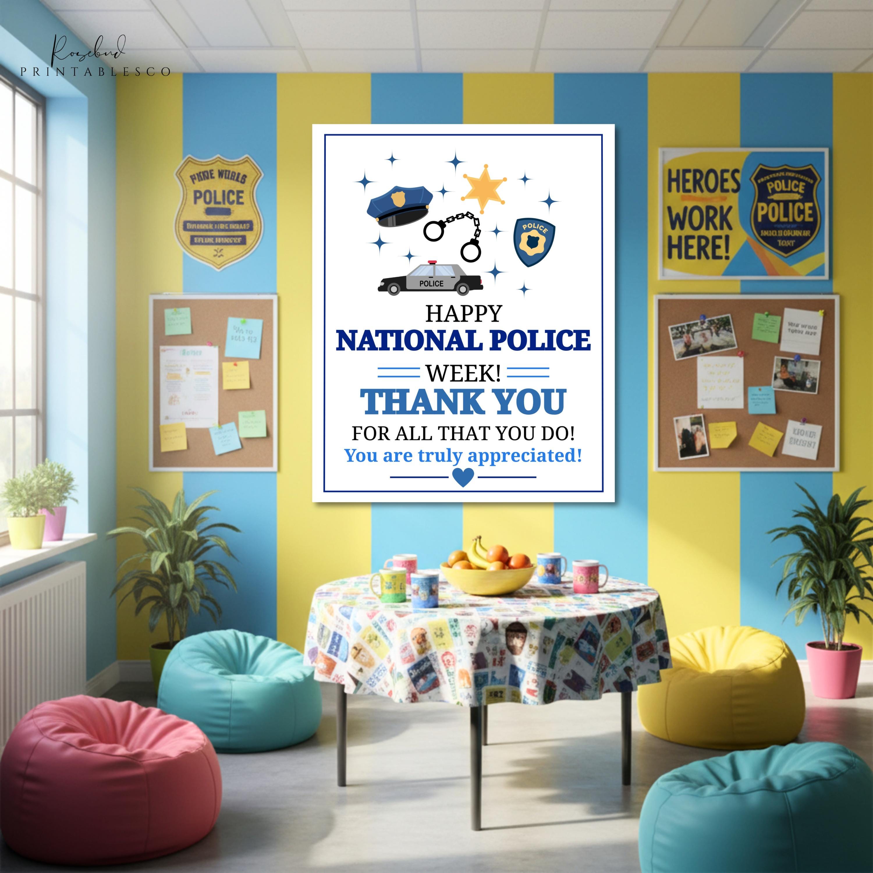 Happy National Police Week Appreciation Sign, Peace Officers Memorial ...