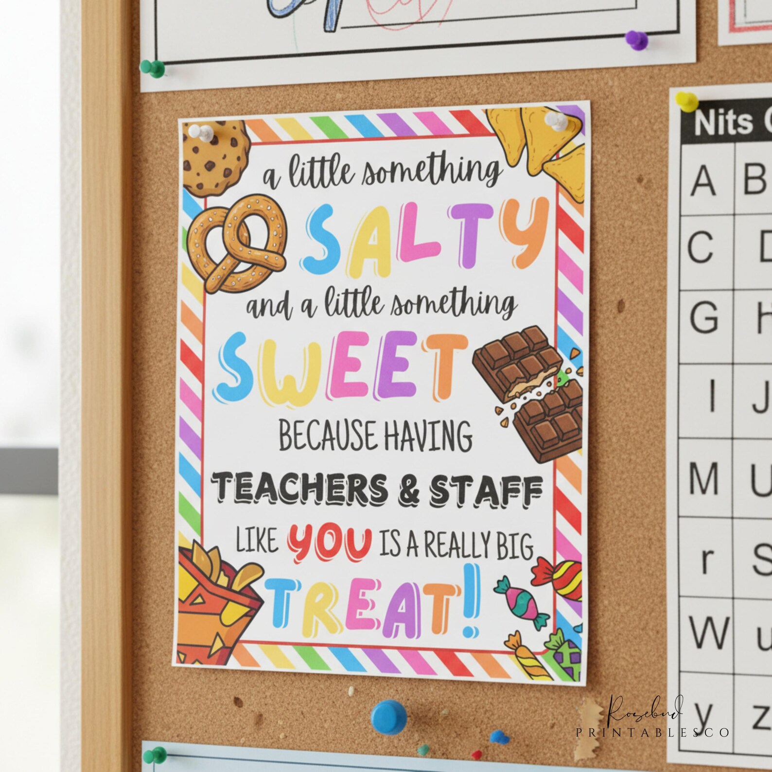 Appreciation Sign Printable Bundle for Staff Appreciation, Teacher ...