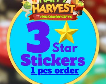 Adesivi Monopoly_Go 3 stelle - Album Happy Harvest - Ordine da 1 pezzo - Elaborazione rapida