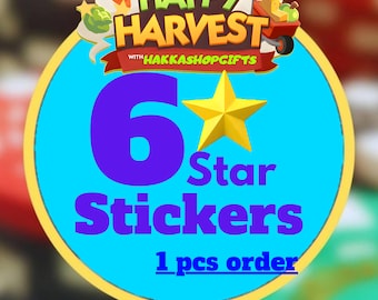 Adesivi Monopoly_Go 6 stelle - Album Happy Harvest - 1 pezzo per ordine - Elaborazione rapida
