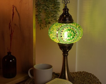 Mosaic Living Room Decor Lamp, Night Light, Turkish Lampshade, Mosaic Glass Lamp, Lantern Lamp, Tiffany Lamp, Turkish Table Lamps