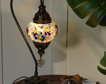 Living Room Bedside Lamp, Souvenir Gift Lamp, Lantern Lamp, Mosaic Glass Lamp, Night Light, Turkish Standing Floor Lamp, Embroidered Lamp