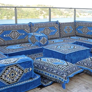 U Shaped Floor Cushion Seating | Moroccan Sofa Seating Set | Turkish Sofa Cushion| Loveseat Sofas | Pallet Sofas | Custom Made Sofa Set