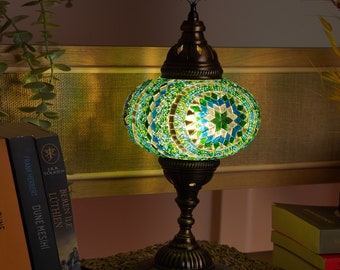 Vintage-Glaslampen, traditionelle Mosaik-Stehlampen, Nachtlicht, Souvenirlampen, Tiffany-Lampe, türkische Mosaiklampe, Nachttischlampen