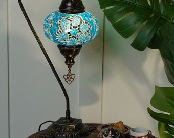 Turkish Bedside Lamp, Souvenir Gift Lamp, Moroccan Table Lamps, Housewarming Gift, Stained Glass Lamp, Mosaic Chandelier Lamp, Night Light