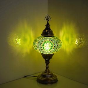 Lámparas de vidrio vintage, Lámparas de piso de mosaico tradicionales, Luz nocturna, Lámparas de recuerdo, Lámpara Tiffany, Lámpara de mosaico turco, Lámparas de mesita de noche imagen 6