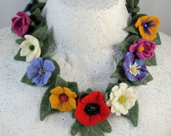 Tutorial Garland Modular Needle & Wet Felted Necklace