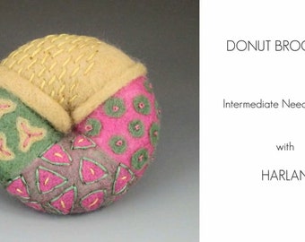 Tutorial Needle Felted Donut Brooches