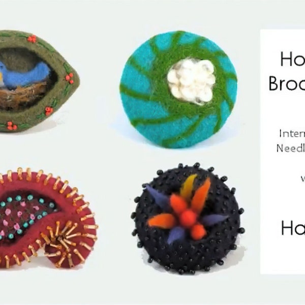 Tutorial Hollow Brooches Intermediate Needle Felting