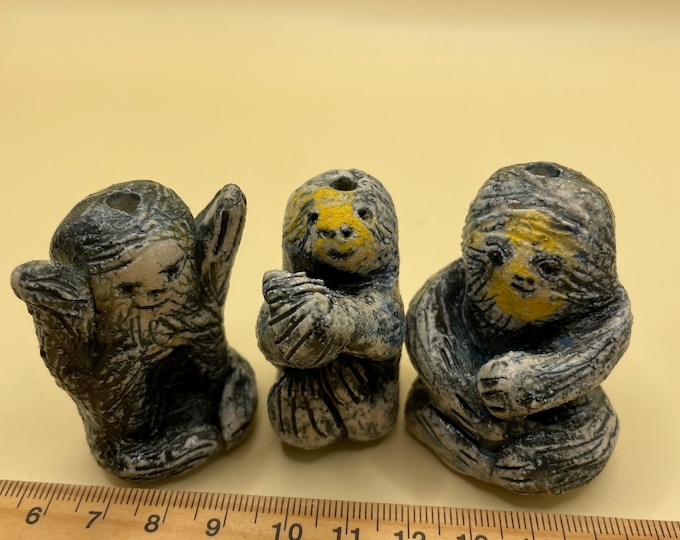 Sloth Desk friends. Handmade Art. Decorations.Sculpture animal. Stoneware