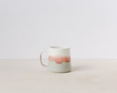 Winter Landscape Mug Pink Modern Handmade Ceramic Coffee Danish Design Style