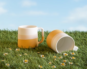 La taza danesa - Cerámica moderna hecha a mano - Esmalte sumergido