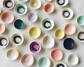 2 Ring Dish Surprise! Modern Handmade Organic Shaped Ceramic Paper and Clay