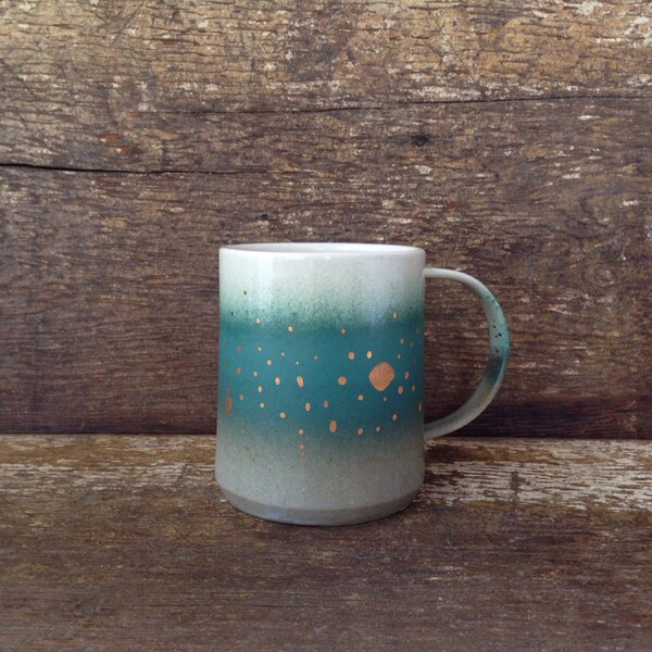 Limited Edition 22k Gold + Teal Fade Mug