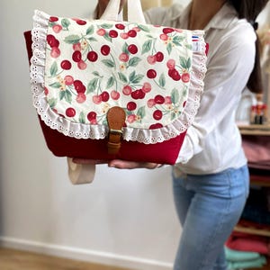 Cartable enfant ou sac maman fait main, personnalisable avec prénom