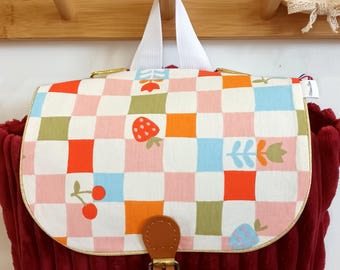 Handgemaakte schooltas voor kleuters, personaliseerbaar met voornaam