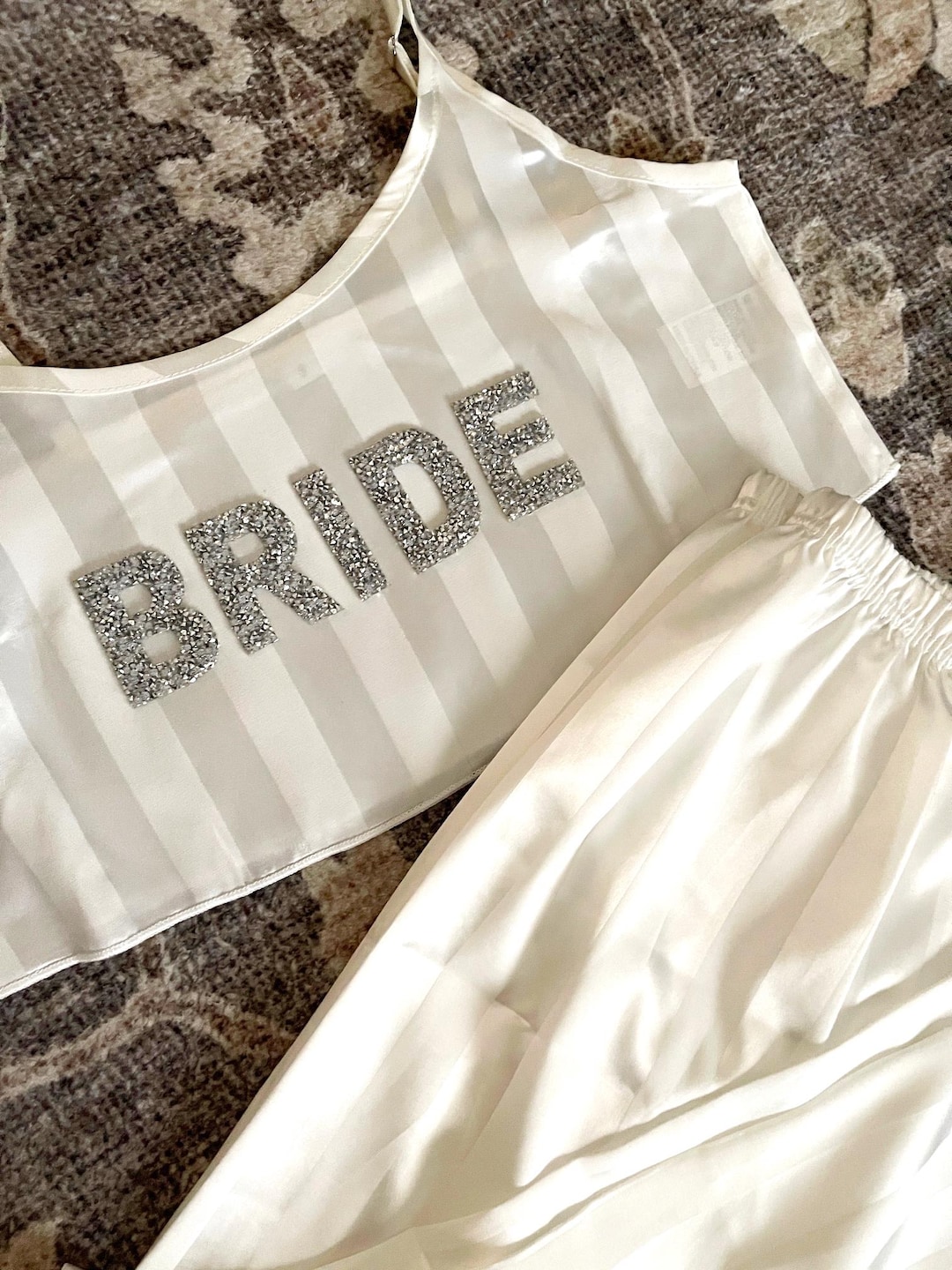 Bride Pajama Set for Day of Wedding PJ for Bride Honeymoon Outfit Gift