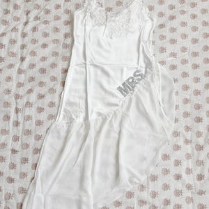 Bridal Custom Slip Dress for Honeymoon Vacation Dress Lingerie for Satin Wedding Dress for Bride to be Pajama Slip Dress Bridal Shower Dress