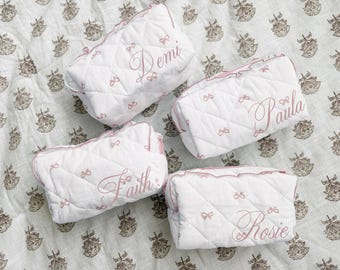 Personalized Bridesmaid Makeup Pouch: Bridal Party Gift