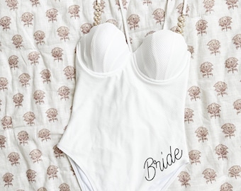 Bridal One Piece Swimsuit: Honeymoon Mermaid Swimwear