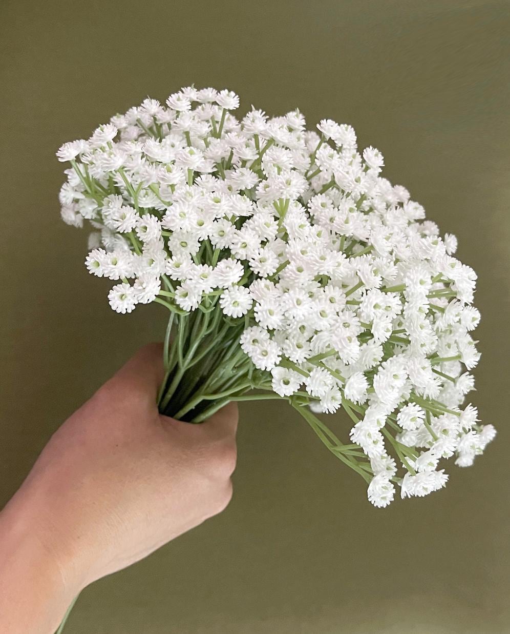 Ziwon Artificial Baby's Breath Flowers - 6 Inch White Faux Stems, Realistic For Bouquets & Home Decor - View #7