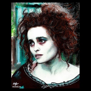 La signora Lovett - Sweeney Todd Tim Burton Johnny Depp Helena Bonham Carter Pop Art Halloween Horror Demone Barbiere Londra Pop