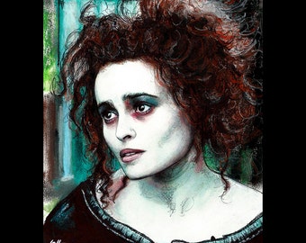 Mrs. Lovett - Sweeney Todd Tim Burton Johnny Depp Helena Bonham Carter Pop Art Halloween Horror Demon Barber London Pop