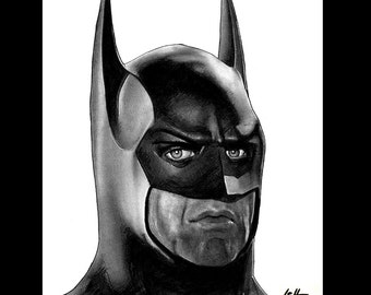 Batman - Michael Keaton Bruce Wayne Tim Burton The Joker Jack Nicholson Catwoman Lowbrow Pop Art 80s 90s Dark Knight Dark Art