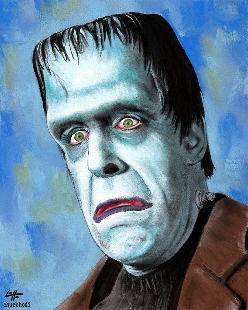 Print 8x10 Herman Munster The Munsters Lily Munster Etsy