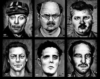 The Alternate Serial Killer Series - Dark Art Horror True Crime Murderabilia Aileen Wournos BTK Killer Ed Gein Murder Death Cult