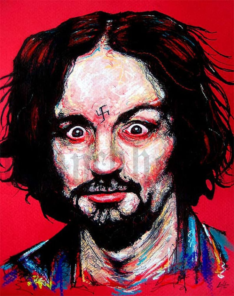 The Red Serial Killer Series John Wayne Gacy Charles Manson Jeffrey Dahmer Richard Ramirez Ted Bundy Dark Art Horror True Crime Murder image 3