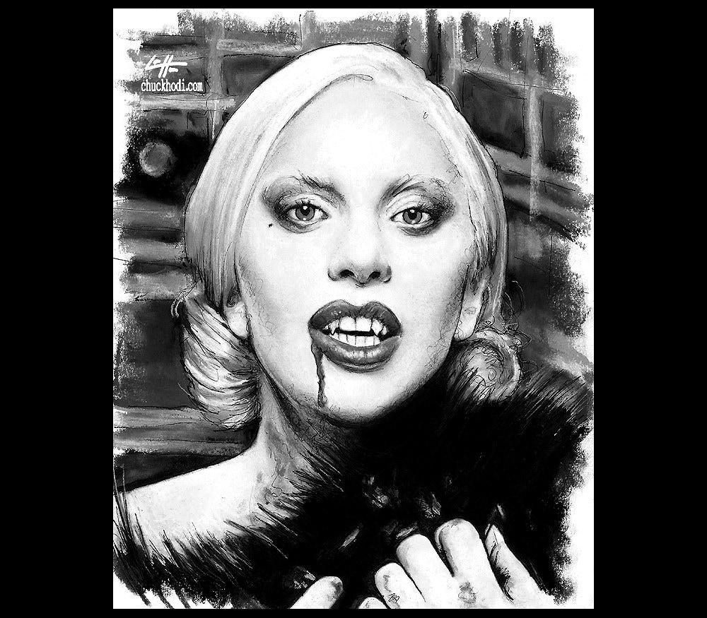 The Countess - American Horror Story Hotel Nick Pryor Denis O'hare Evan  Peters Lady Gaga Countess Dark Art Horror Mr. March - Etsy, image size:1000x875