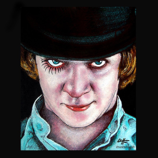 Alex DeLarge- A Clockwork Orange Malcolm McDowell Stanley Kubrick Vintage Violence Gangs Murder Society British Punk Pop Art