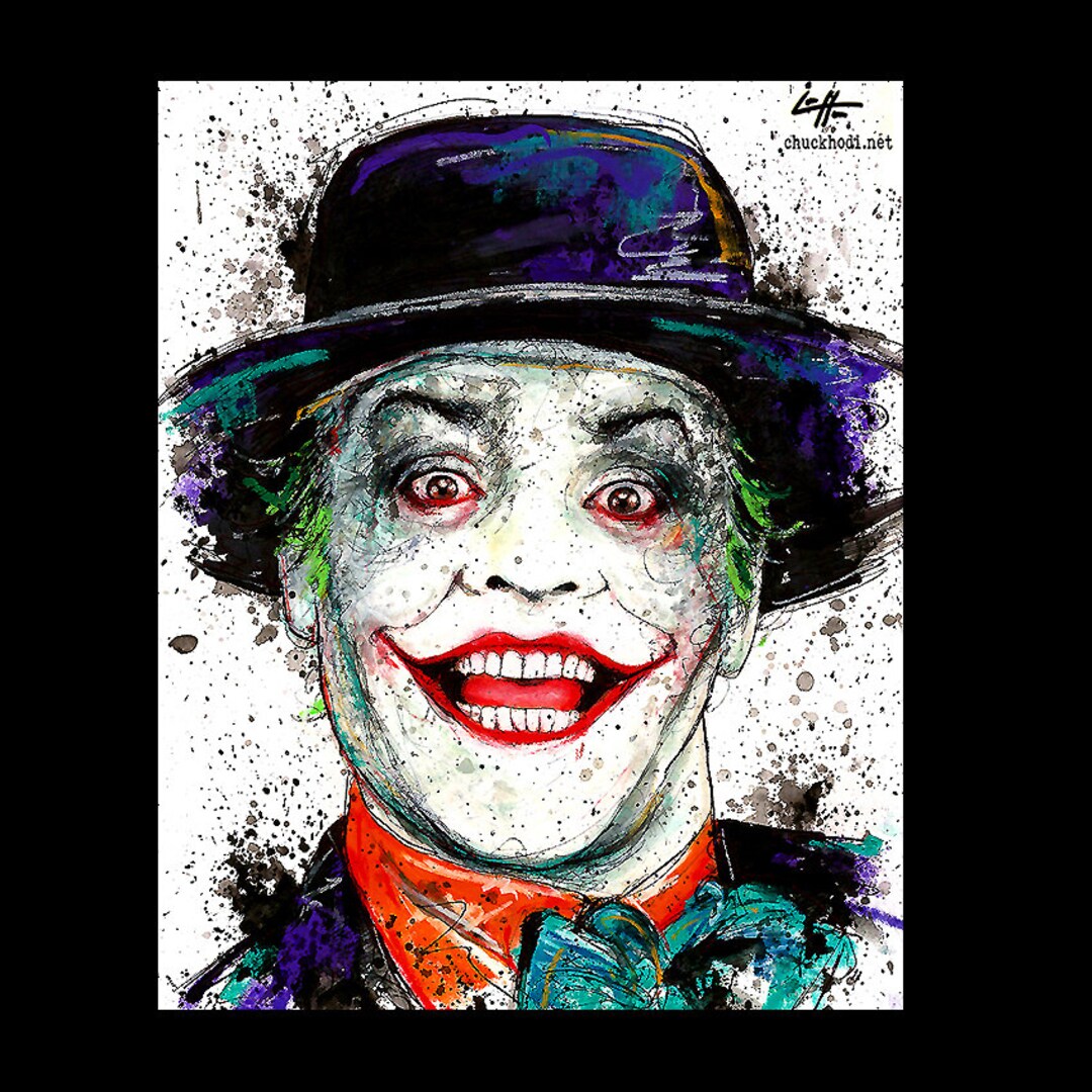 The Joker - Jack Nicholson Batman Villian Superhero Dark Art