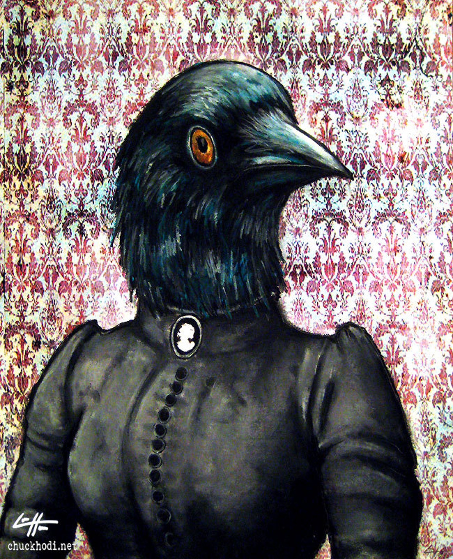 Print 8x10 the Bird Lady Raven Victorian Dark Art Etsy