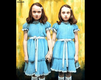 The Grady Twins - The Shining Redrum Overlook Hotel Dark Art Stephen King Horror Pop Lowbrow Danny Torrance Stanley Kubrick