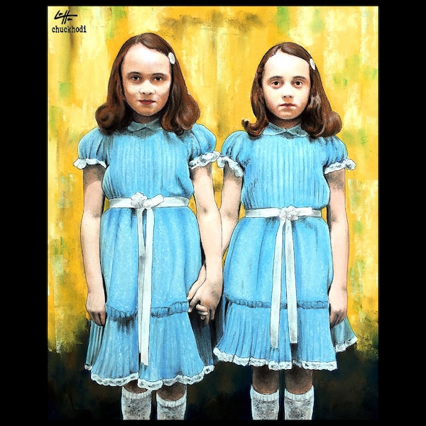 The Grady Twins - The Shining Redrum Overlook Hotel Dark Art Stephen King Horror Pop Lowbrow Danny Torrance Stanley Kubrick
