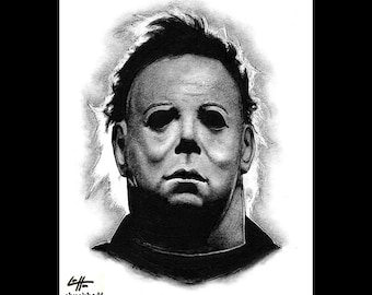 Michael Myers - Halloween Dark Art Horror Serial Killer Monster Mask Leatherface Freddy Krueger Boogeyman Pop Art Scary Spooky