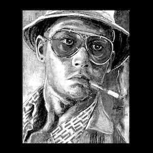 Fear and Loathing - Johnny Depp Pop Art Dr Gonzo Benicio Del Toro Las Vegas Hunter S Thompson Drugs Lowbrow LOL Spooky Surreal image 1