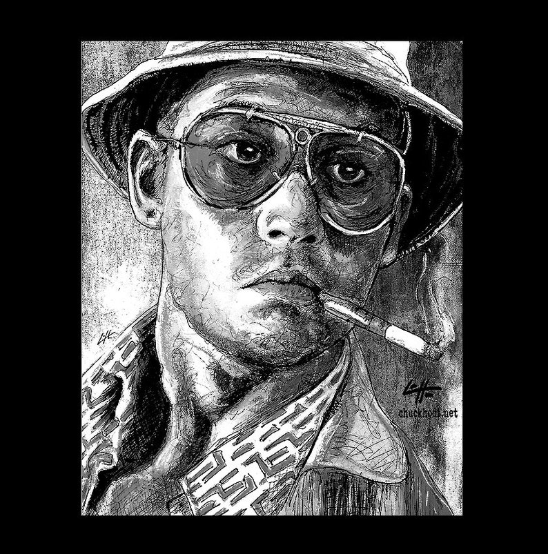 Fear and Loathing - Johnny Depp Pop Art Dr Gonzo Benicio Del Toro Las Vegas Hunter S Thompson Drugs Lowbrow LOL Spooky Surreal image 1