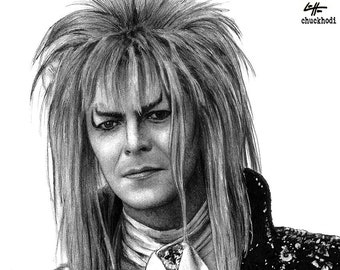 Jareth - Labyrinth Movie David Bowie Fantasy British Jim Henson Fantasy Goblin King Dark Art Surreal Magic Ziggy New Wave