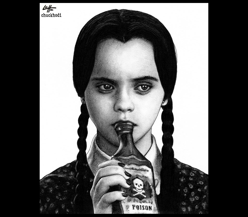 Print 8x10 Wednesday Addams Poison the Addams Family Etsy.