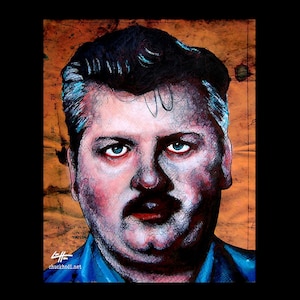 John Wayne Gacy - Serial Killers Pogo The Clown Creepy Horror Death Gothic Halloween Dark Art Evil Pop Art Mustache True Crime Murderabilia