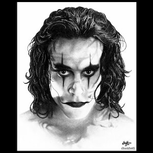 The Crow - Eric Draven Brandon Lee Übernatürlich Dark Art Fantasy Horror Gothic Teufel Nacht Spooky Murder Kult Death Superhero Halloween