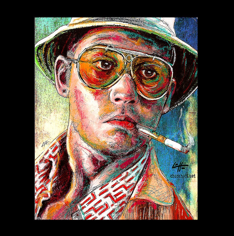 Print 8x10 Fear and Loathing Johnny Depp Pop Art Dr | Etsy