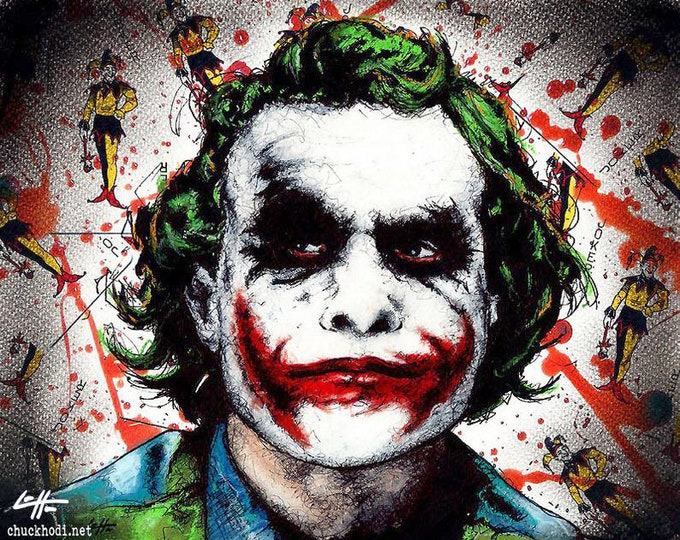Print 8x10 Joker Batman Dark Knight Heath Ledger - Etsy