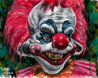 Killer Klowns From Outer Space - Horror Comedy Dark Art Pop Lowbrow art Sci Fi Halloween Monster Circus Clowns Scary 80s