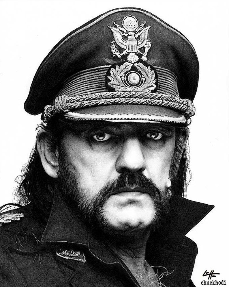 Lemmy Kilmister Motorhead Rock N Roll Heavy Metal Alchohol Pop Art Lowbrow Mutton Chops Mustache Beard Punk Hawkwind image 2