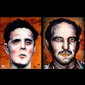Henry Lee Lucas and Ottis Toole - Dark Art Horror Serial Killers Death True Crime Scary Murder Lowbrow Macabre Spooky Kill